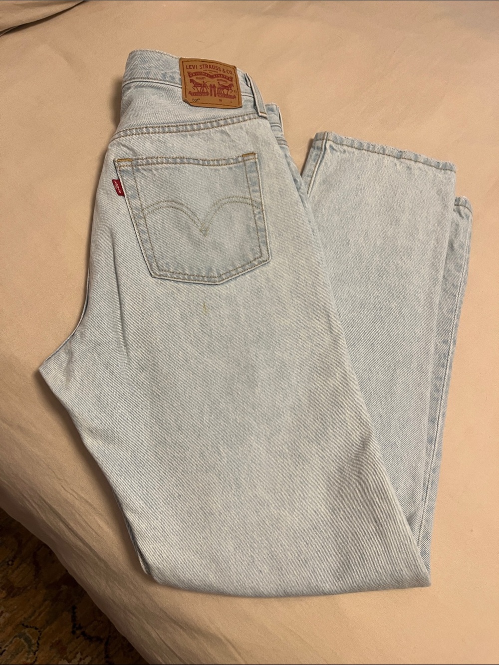 Levi's Light Blue Classic 501 Straight Jeans